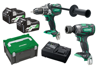 Hitachi/Hikoki KC18DPL(HRZ) 2 Piece 18V/MV Brushless Cordless Combination Pack-FDB