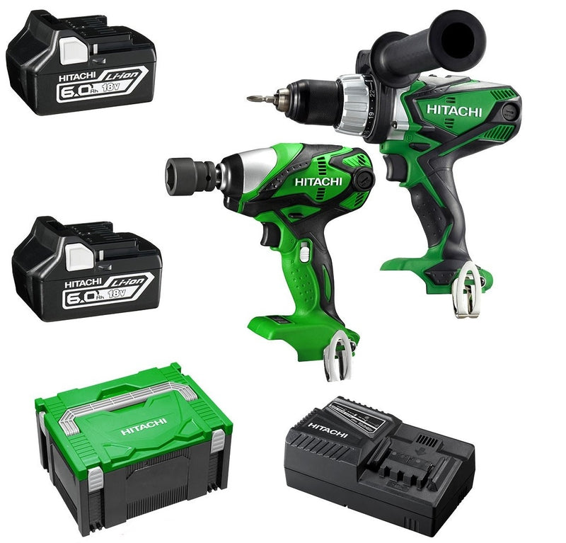 Hitachi KC18DSRL(HA)  18V 6.0Ah Li-Ion Cordless 3pce Slide Combo Kit