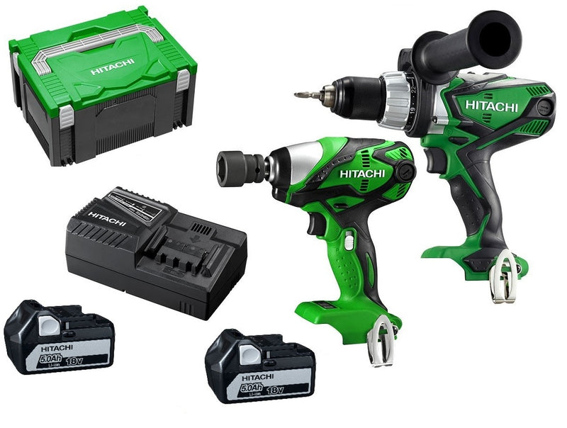 Hitachi KC18DSRL(HJ) 18V 5.0Ah Li-Ion Cordless 3pce Slide Combo Kit