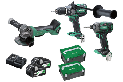 Hitachi/Hikoki KC36DDBL(HRZ) 36V 2.5Ah Li-Ion Cordless Brushless 3pce Combo Kit