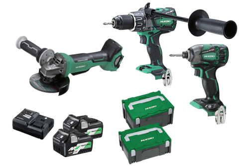 Hitachi/Hikoki KC36DDBL(HRZ) 36V 2.5Ah Li-Ion Cordless Brushless 3pce Combo Kit
