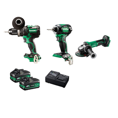 HIKOKI - 36V 2.5Ah Li-Ion Cordless Brushless 3pce Combo Kit-BFD