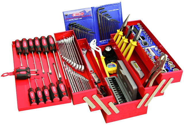 KC Tools 110tk Proam Tool Kit in Cantilever Tool Box-110pce