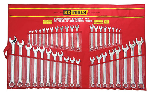 KC Tools A13340 38PCE Combination Spanner Set