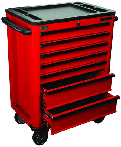 KC Tools  7 Drawer Roller Cabinet-Red-A22112R