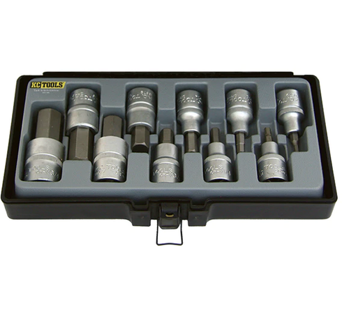 KC Tools KC13669 1/2"DRIVE 10PC INHEX BIT SET