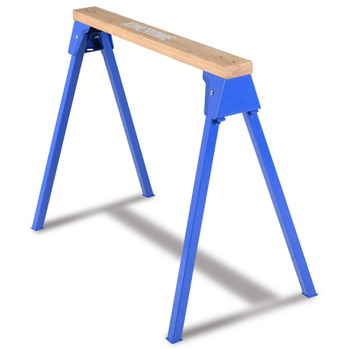 KINCROME Mobile Compact Folding Tradesman's Sawhorse With Bamboo Top-K14112