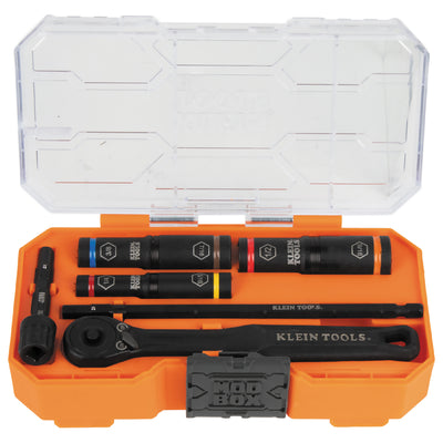Klein Tools 65238 KNECT Deep-Well Heavy-Duty Flip Socket Set 7pc - 65238