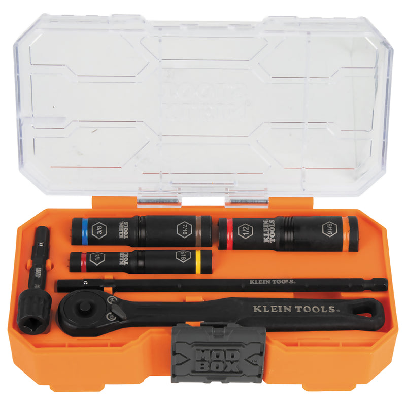 Klein Tools 65238 KNECT Deep-Well Heavy-Duty Flip Socket Set 7pc - 65238