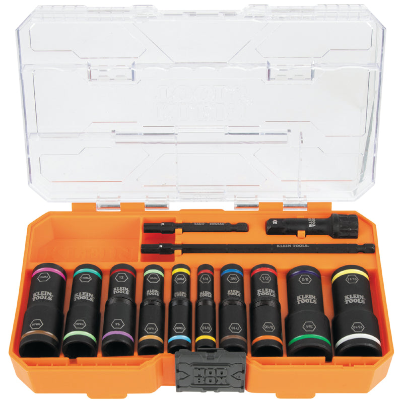 Klein Tools 65239 KNECT Flip-20 SAE Metric Impact Socket Set 13pc - 65239