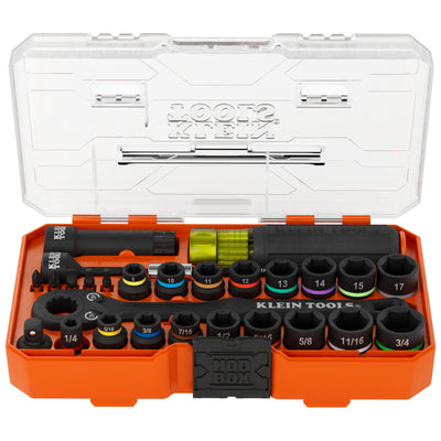 Klein Tools 65400KNECT KNECT Essential Pass Through Impact Socket Set 28pc - 65400KNECT