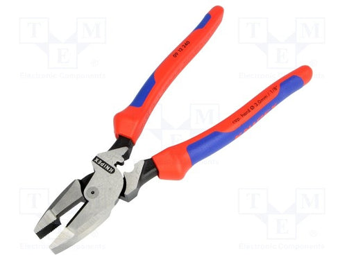 Knipex 09 12 240 Super Linesmans Plier-Universal; 240mm; for Bending, Gripping & Cutting