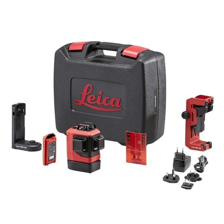 LEICA LINO L6R-1 Li Ion 3D 3x360&deg; Red Beam Multi Line Laser Combo Kit With Rugged Case