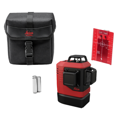 LEICA LINO L6RS-1 Alkaline 3D 3x360&deg; Red Beam Multi Line Laser Combo Kit With Soft Case