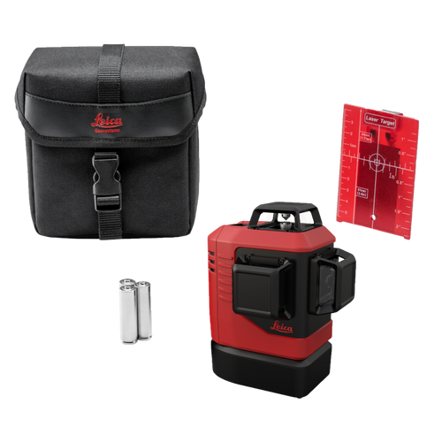 LEICA LINO L6RS-1 Alkaline 3D 3x360&deg; Red Beam Multi Line Laser Combo Kit With Soft Case
