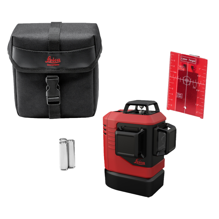 LEICA LINO L6RS-1 Alkaline 3D 3x360&deg; Red Beam Multi Line Laser Combo Kit With Soft Case