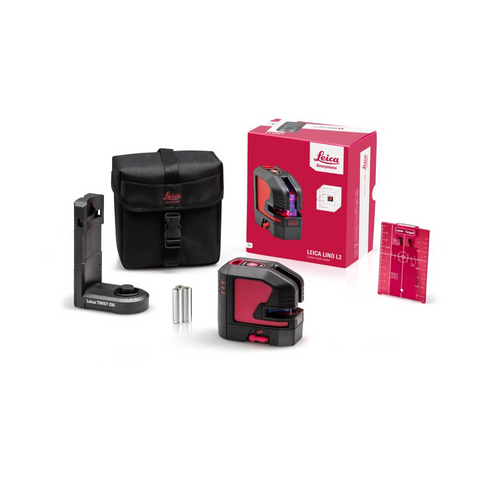 LEICA Lino L2S-1 Cross Line Red beam Laser Level-Starter Kit-Gen 2 LG848435