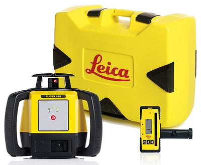 LEICA Rugby 610 Red Beam Construction Laser Kit-With Rod Eye 160 Digital MM Receiver LG6008616