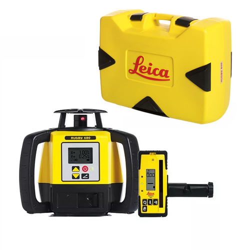 LEICA Rugby 680  High Performance Dual Grade Laser Level With Rodeye 160 Digital Receiver  LG6006009
