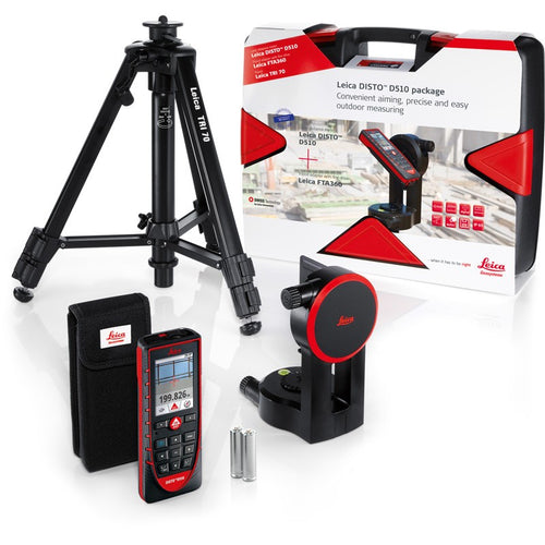 LEICA Disto D510 Laser Distance Measurer Combo Kit With Tripod & Adapter LG823199