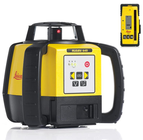 LEICA Rugby 640 Red Beam Rotary Laser with Digital RodEye 160 Receiver LG6005989