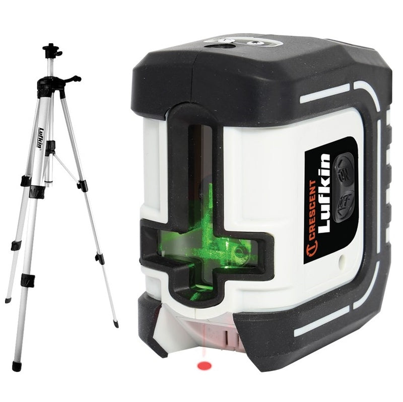 LUFKIN  Self-Levelling Multi Line Green Beam Laser Level + Plumb Dot Kit with Tripod-LCL35G -BFD