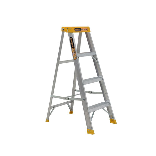 Gorilla M004-PRO Single sided A-frame ladder 4 Step (1.15m) Pro-Lite Aluminium 150kg Industrial