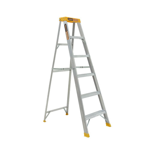 Gorilla M006-PRO Single sided A-frame ladder 6 Step (1.74m) Pro-Lite Aluminium 150kg Industrial
