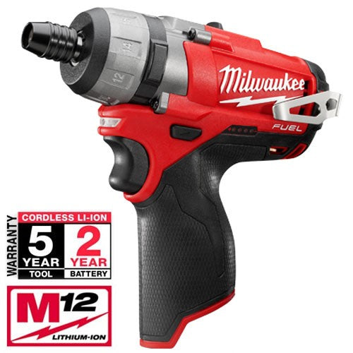 Milwaukee M12CD-0 12V Li-Ion Cordless Compact 1/4