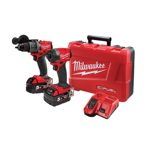 Milwaukee M18FPP2AA3502C 5.0Ah Li-ion Cordless Fuel 2pce Combo Kit