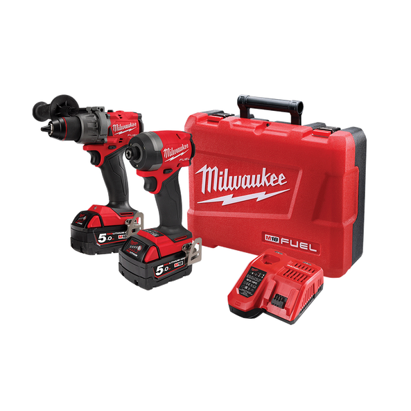 Milwaukee M18FPP2AA3502C 5.0Ah Li-ion Cordless Fuel 2pce Combo Kit