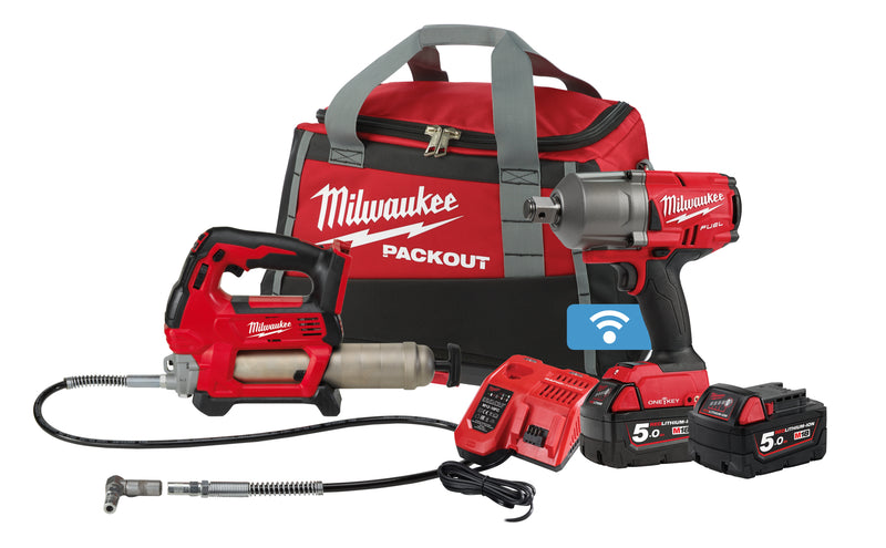Milwaukee M18FPP2F2-502P 18V 5.0Ah Li-ion Cordless 2pce Combo Kit Power Pack Including Fuel & ONE-KEY