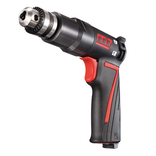 M7 Air Mini Drill, Pistol Style, 1/4" Chuck, Reversible, Key Chuck, 1600 RPM