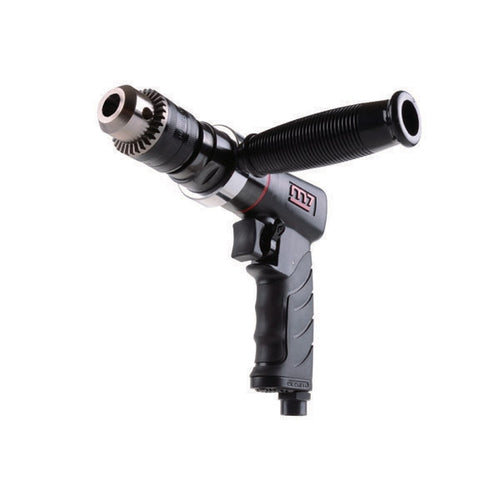 M7 Air Drill, Reversible, Q-Series, Keyed Chuck, 800RPM, 1/2" Capacity