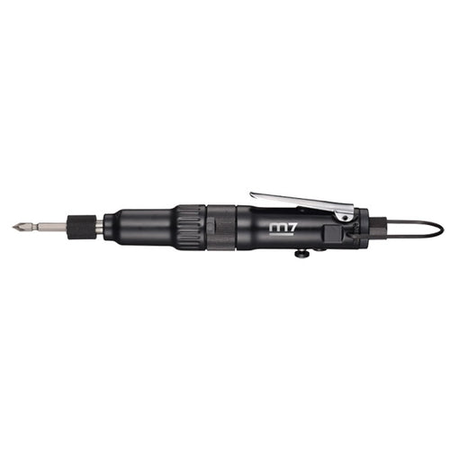 M7 Air Heavy Duty Straight Screwdriver, Positive Adj Clutch 0.7 - 2.2 FT/LB, M4 Bolt Capacity, 1/4" Hex