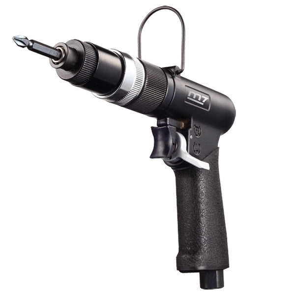 M7 Air Heavy Duty Pistol Screwdriver, Positive Adj Clutch. 1.4 -3.7 Ft/lb, M5 Bolt Capacity, 1/4