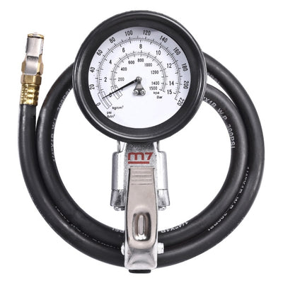 M7 Air Truck Tyre Inflator, 100MM Round Gauge, Max 220PSI, 100CM Hose