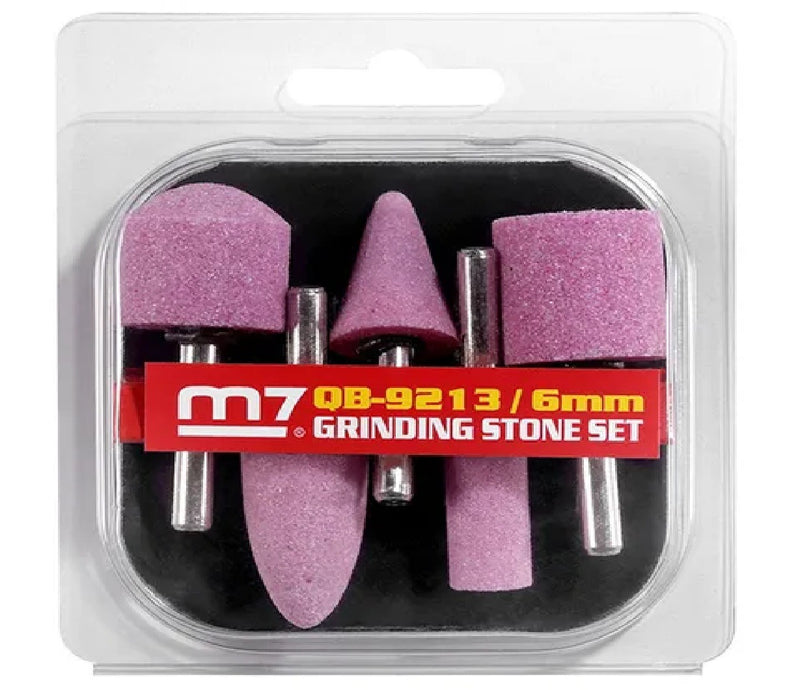 M7 5PC GRINDER STONE SET 6MM METRIC SHANK