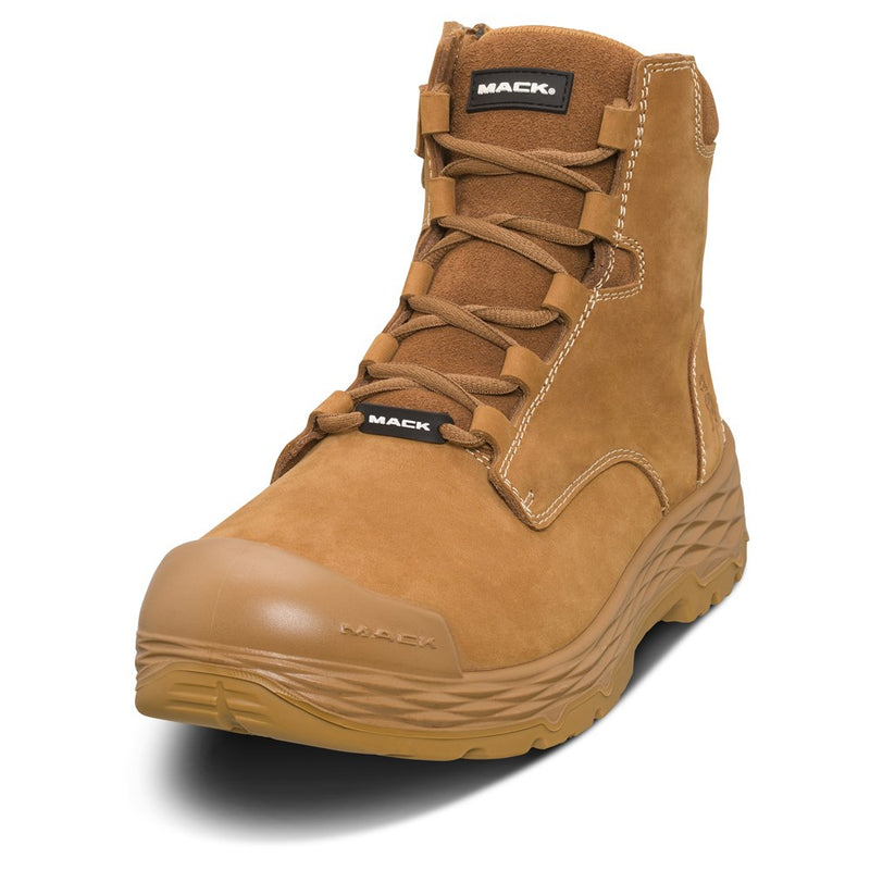 MACK Force Zip Safety Boots With Torque Sole Technology-Honey