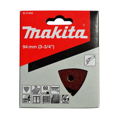 MAKITA MULTITOOL SAND PAPER RED LONG, HOOK & LOOP 10 PACK
