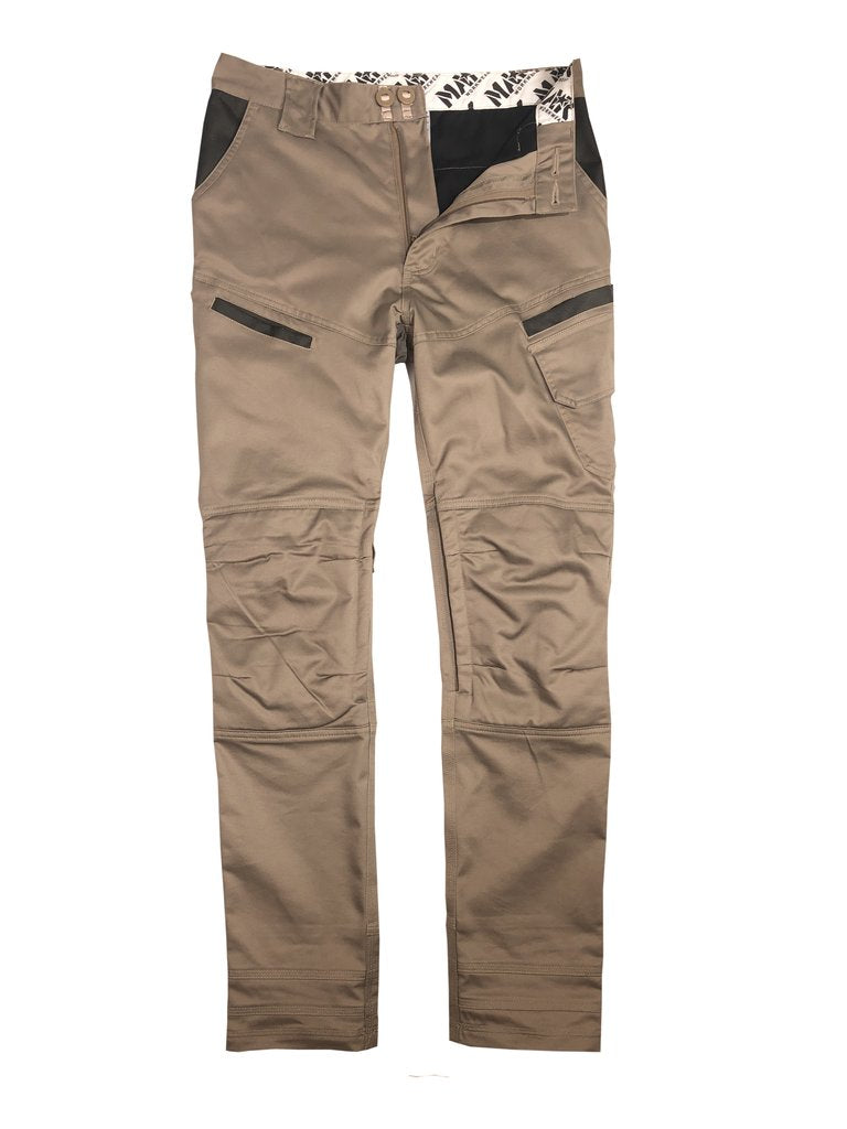 MAK WORKWEAR YP Yard 4-Way Stretch Work Pants With Cut To Fit Leg Lengths-Khaki-JTD