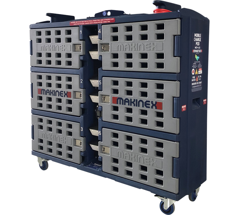 MAKINEX Jobsite/Workshop Mobile Charge Pod Cabinet-MCP