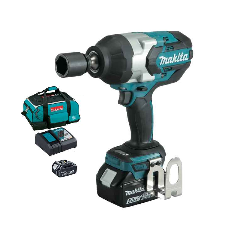 MAKITA 18V li-Ion Mobile Brushless Impact Wrench Kit 5.0 Ah DTW1002RTJ