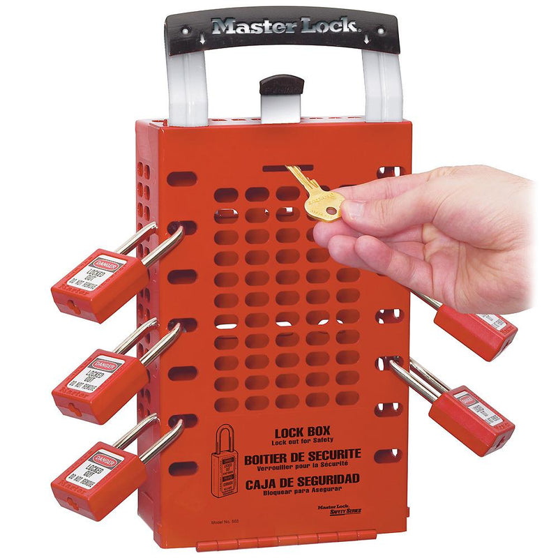 MASTER LOCK 0503RED Latch Tight Group Lock Box