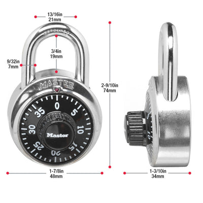 MASTER LOCK 1525 48mm Combination Dial Padlock