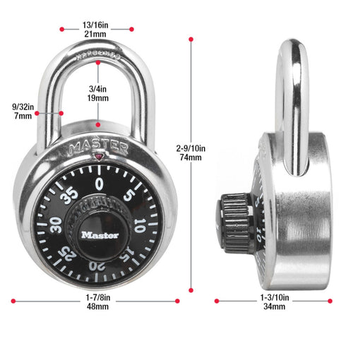 MASTER LOCK 1525 48mm Combination Dial Padlock