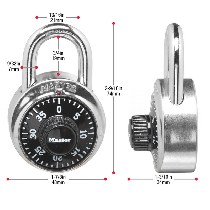 MASTER LOCK 1525 48mm Combination Dial Padlock