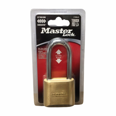 MASTER LOCK 175DLHAU 51mm Long Shackle Combination Padlock
