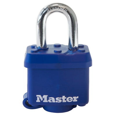 MASTER LOCK 312TRIAU 40mm Thermoplastic Covered Steel Padlock 3 Pack