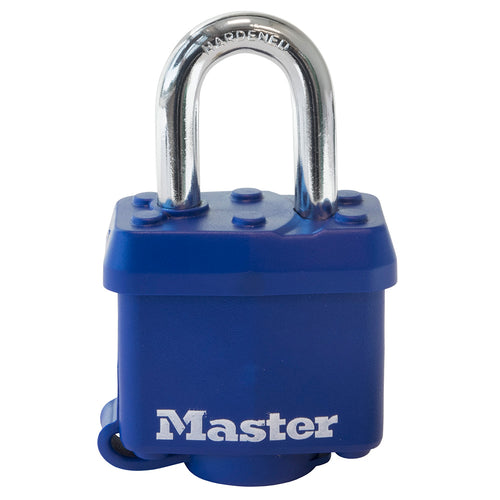MASTER LOCK 312TRIAU 40mm Thermoplastic Covered Steel Padlock 3 Pack